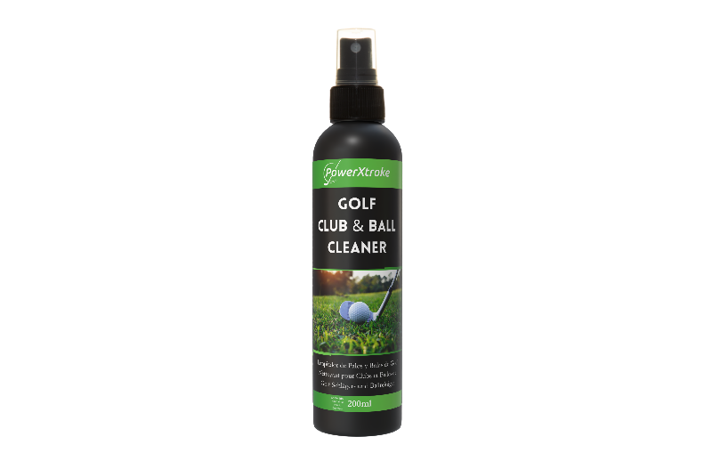PowerXtroke golf club and ball cleaner bottle – removes mud, grass and dirt for improved contact and shot precision