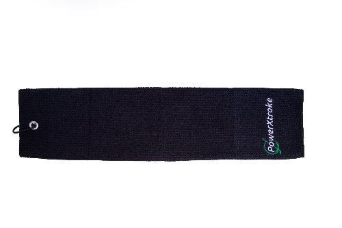 Microfiber towel for golf clubs – ideal for removing dirt and moisture, part of the PowerXtroke cleaning system